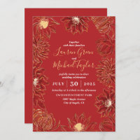 Fleur rouge Lotus Mariage floral oriental