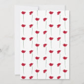 Invitation Fleur Rouge Poppy Fleur Personnalisée (Dos)