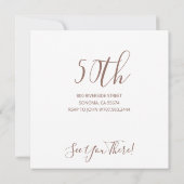 Invitation Fleur rustique brillant de cordes lumières Anniver (Dos)