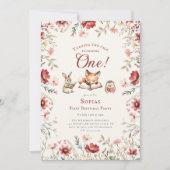 Invitation Fleur rustique chapitre premier anniversaire (Devant)