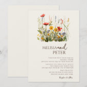 Invitation Fleur sauvage (Devant / Derrière)