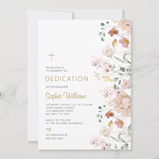 Invitation fleur sauvage (Devant)