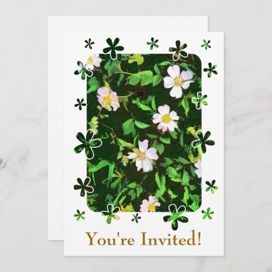 INVITATION FLEUR SAUVAGE (Devant / Derrière)