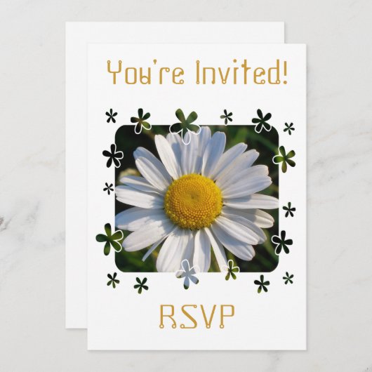 INVITATION FLEUR SAUVAGE (Devant / Derrière)