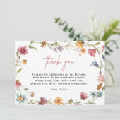 Invitation Fleur sauvage 1er Anniversaire Imprimable Merci Ca (Debout devant)