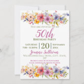 Invitation Fleur sauvage 50e anniversaire (Devant)