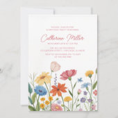 Invitation Fleur sauvage 60e fête d'anniversaire (Devant)