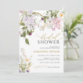 Invitation fleur sauvage à la douche nuptiale (Debout devant)