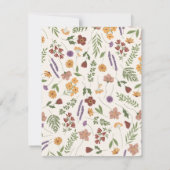 Invitation fleur sauvage à la douche nuptiale (Dos)