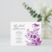 Invitation Fleur sauvage à la douche nuptiale (Debout devant)