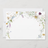 Invitation Fleur Sauvage à l'Aquarelle Élégante 90e Anniversa (Dos)