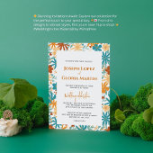 Invitation Fleur sauvage Abstrait Chic Bold Bright Boho maria