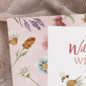 Invitation Fleur sauvage aquarelle 1ère fête d'anniversaire