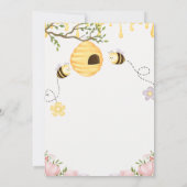 Invitation Fleur sauvage aquarelle abeilles (Dos)