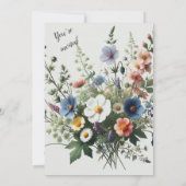 Invitation Fleur sauvage Aquarelle Anniversaire Brunch Invita (Dos)