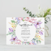 Invitation Fleur sauvage aquarelle | Botanique Baby shower In (Debout devant)
