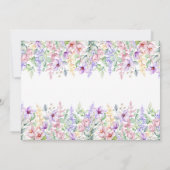 Invitation Fleur sauvage aquarelle | Botanique Baby shower In (Dos)