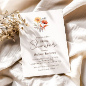 Invitation Fleur sauvage Aquarelle Elégante Fête des mariées 