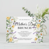 Invitation Fleur sauvage Aquarelle Fête des Mères Brunch (Debout devant)