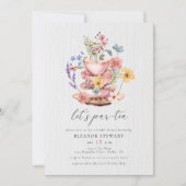 Invitation Fleur sauvage Aquarelle Lets Fête des mariées Part (Devant)