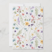 Invitation Fleur sauvage Aquarelle Lets Fête des mariées Part (Dos)