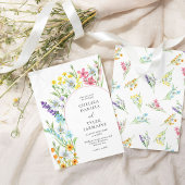 Invitation Fleur sauvage Arc Meadow Élégant Mariage floral