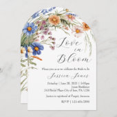 Invitation Fleur sauvage Arch "Amour en Fleur" Fête des marié (Devant / Derrière)