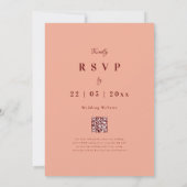 Invitation Fleur sauvage Arch Boho Terracotta Mariage de auto (Dos)