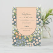 Invitation Fleur sauvage Arch Garden Baby shower (Debout devant)