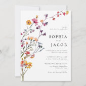 Invitation Fleur sauvage Arch Joyeux coloré Mariage moderne (Devant)