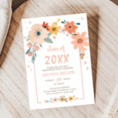 Invitation Fleur sauvage Arch Meadow Graduation Party Invitat