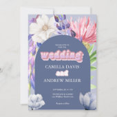 Invitation Fleur sauvage | Arche Mariage | Photo botanique | (Devant)