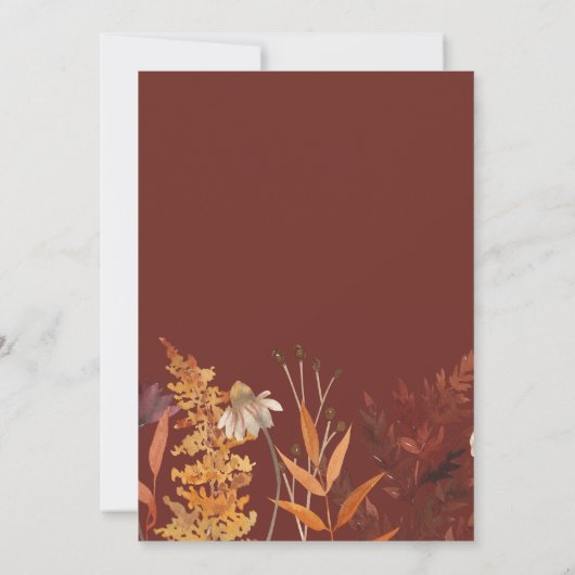 Invitation Fleur sauvage Automne Automne Automne Vous Serez M (Dos)