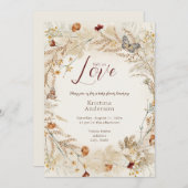 Invitation Fleur sauvage automne Baby shower d'automne (Devant / Derrière)