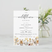 Invitation Fleur sauvage automne | Baby shower floral (Debout devant)