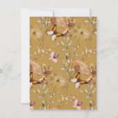 Invitation Fleur sauvage automne | Baby shower floral (Dos)