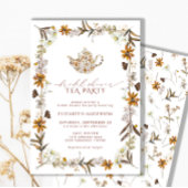Invitation Fleur sauvage Automne Elegant Fête des mariées Tea