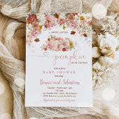 Invitation Fleur sauvage Automne Floral Rustic Citrouille Bab