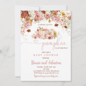 Invitation Fleur sauvage Automne Floral Rustic Citrouille Bab (Devant)
