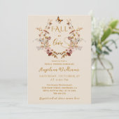 Invitation Fleur sauvage automne terre cuite Élégante Fête de (Debout devant)