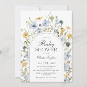 Invitation Fleur sauvage Baby Boy Douche Arch (Devant)