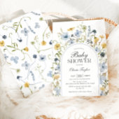 Invitation Fleur sauvage Baby Boy Douche Arch