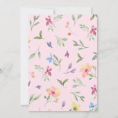 Invitation Fleur sauvage Baby In Bloom Baby shower Boho Girl (Dos)