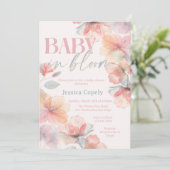Invitation Fleur sauvage, Baby in Bloom, Baby shower Invitati (Debout devant)