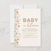 Invitation Fleur sauvage Baby in Bloom Baby shower Terracotta (Devant)