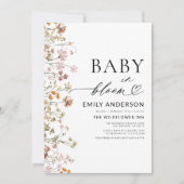 Invitation Fleur sauvage Baby in Bloom Boho Baby shower (Devant)