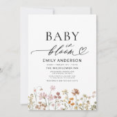 Invitation Fleur sauvage Baby in Bloom Boho Baby shower (Devant)