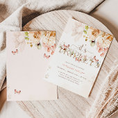 Invitation Fleur sauvage Baby in Bloom TRIPLETS Baby shower