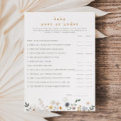 Invitation Fleur sauvage Baby Over or Under Téléchargeable Ca