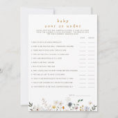 Invitation Fleur sauvage Baby Over or Under Téléchargeable Ca (Devant)